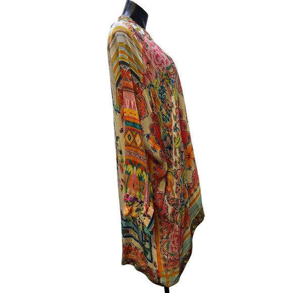Johnny Was Multicolor Kimono/Cardi Floral Boho Design S - Picture 3 of 7